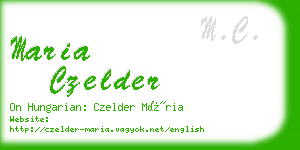 maria czelder business card